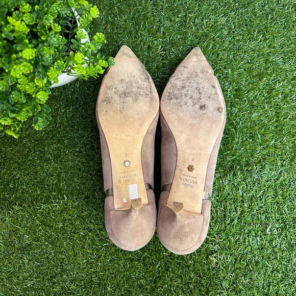 Sturat Weitzman Davia TAUPE Clear Trim
Pointed Toe Pump (Women) size 8 - Picture 11 of 16